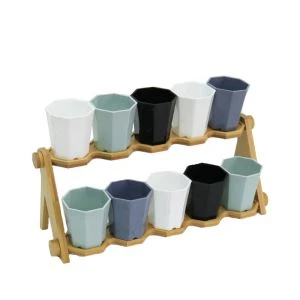 Vase de fibra bambus cu bambus raft